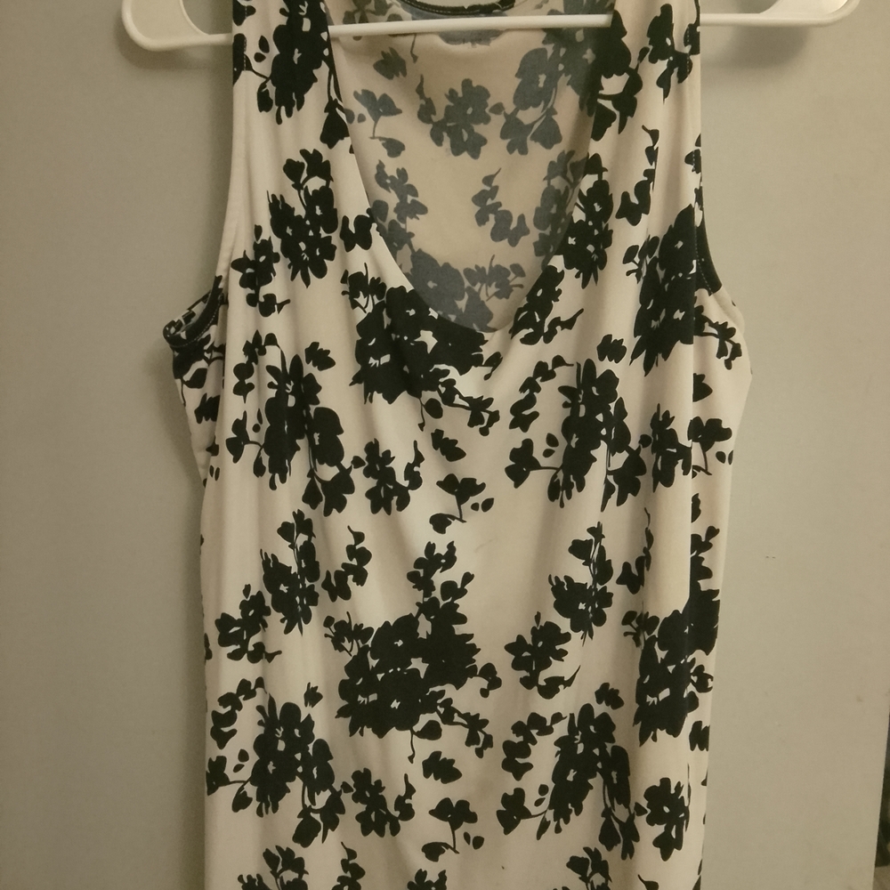 Cleo Black Floral Tank Top